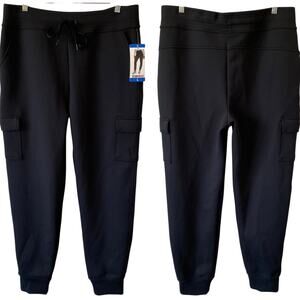 NEW WITH IMPERFECTIONS 32 DEGREES Women's Cargo Jogger Pants Tech Fleece Size L